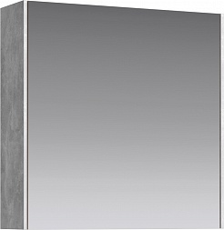 Aqwella Зеркало-шкаф для ванной  Mobi 60 бетон светлый – фотография-1